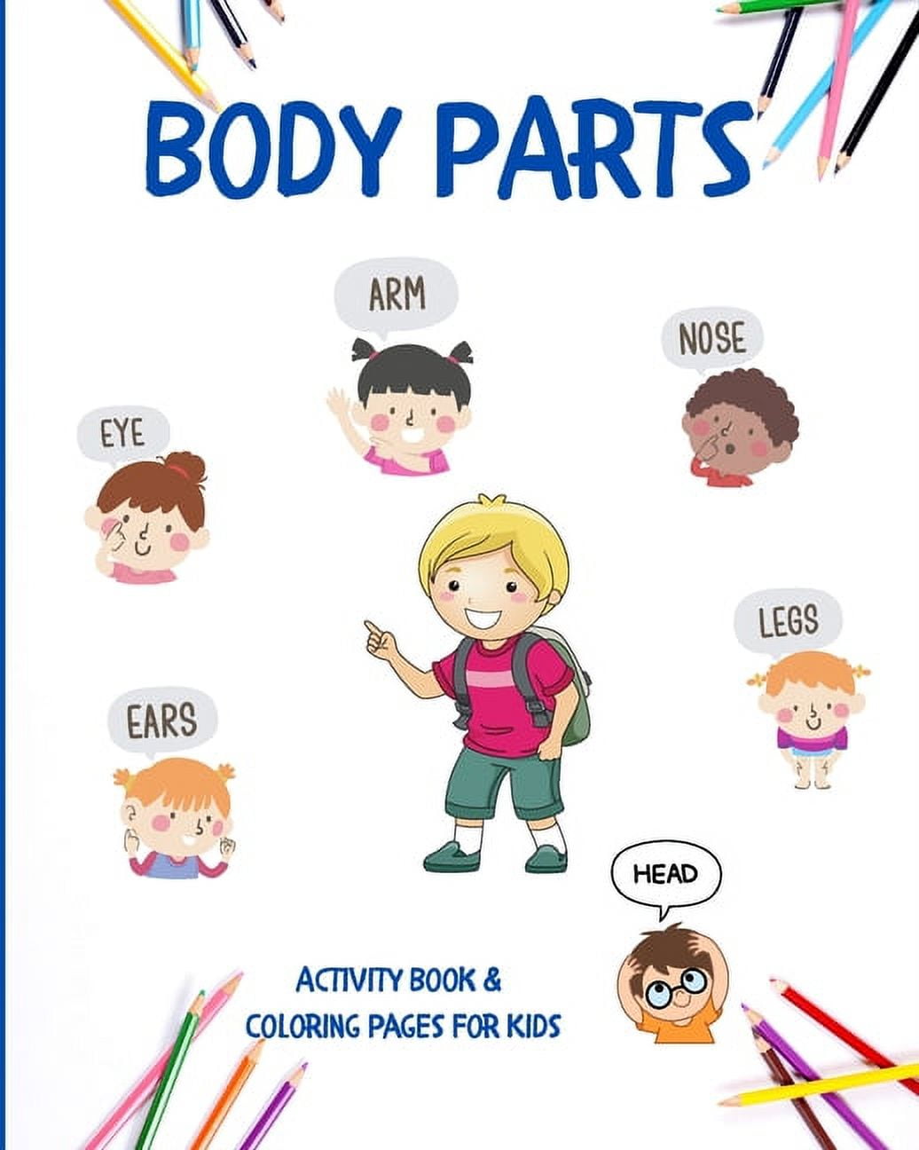 Body parts educational book for kids to learn easily about human body and practise coloring paperback