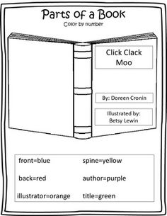 Parts of a book ideas parts of a book library skills library lessons