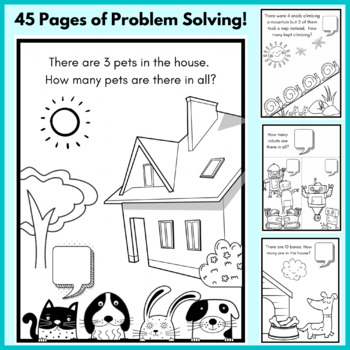 Coloring page problem solving parts wholes bar models k