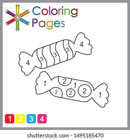 Coloring page kids color parts object stock vector royalty free