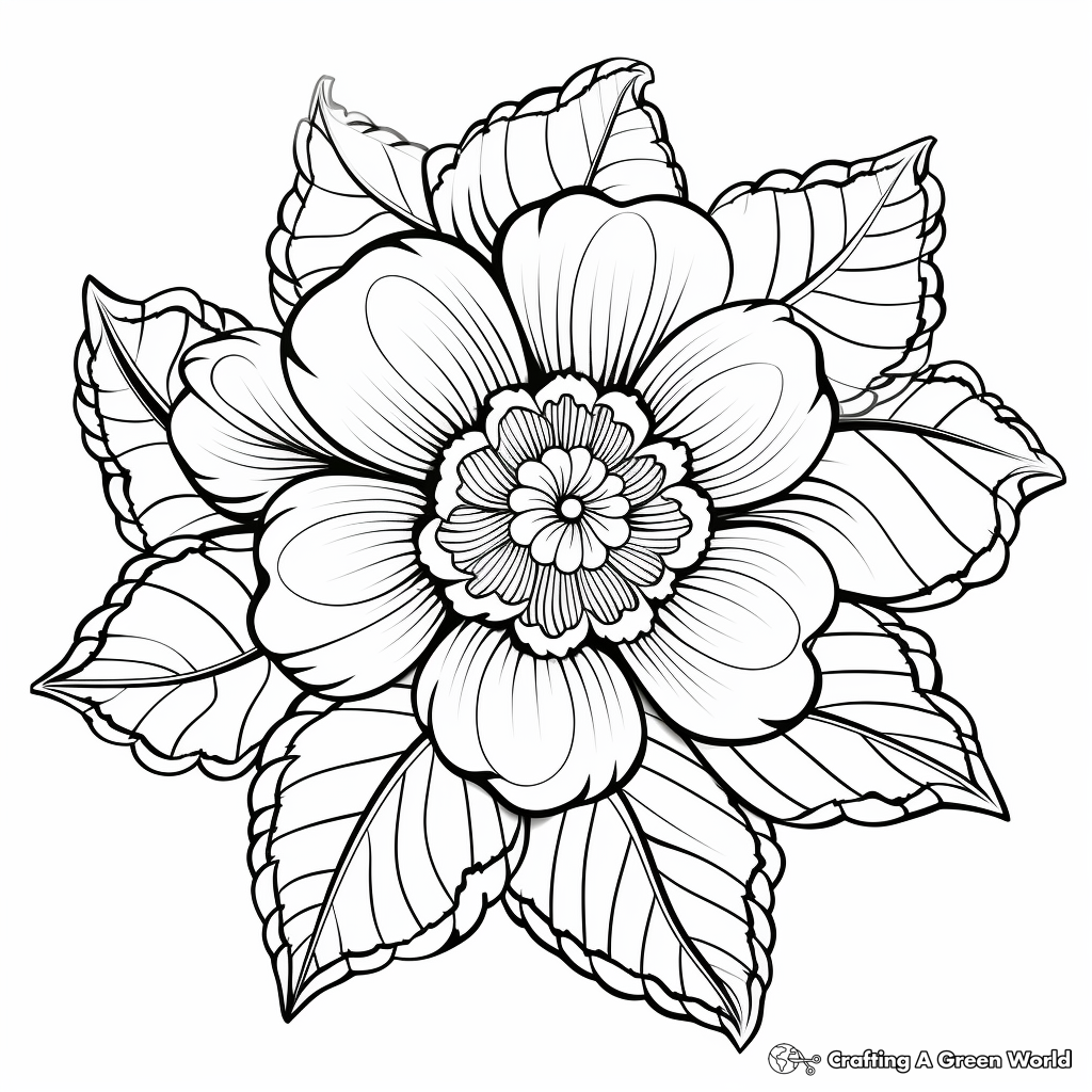 Parts of a flower coloring pages