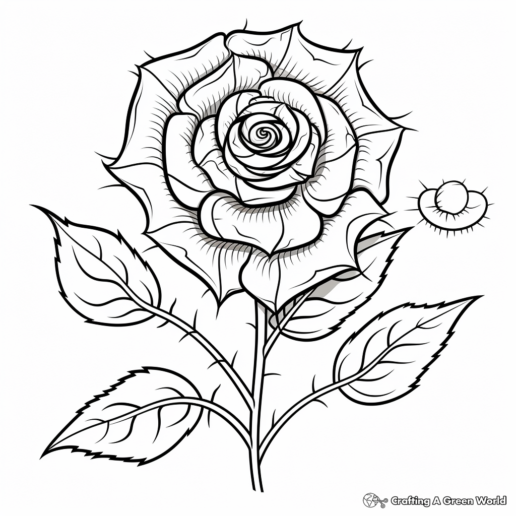 Parts of a flower coloring pages