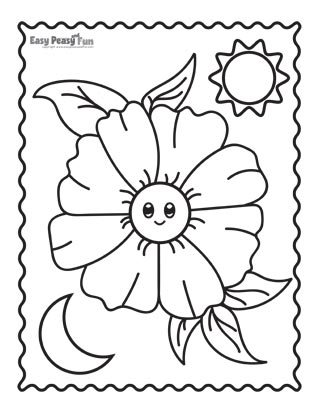 Flower coloring pages