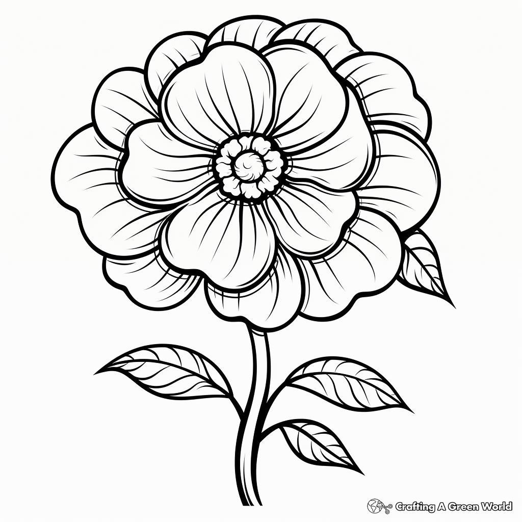 Parts of a flower coloring pages