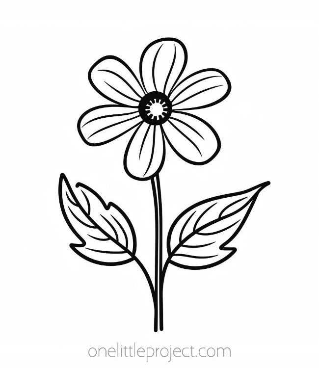 Flower coloring pages free printable flower coloring sheets