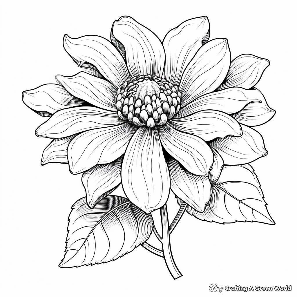 Parts of a flower coloring pages