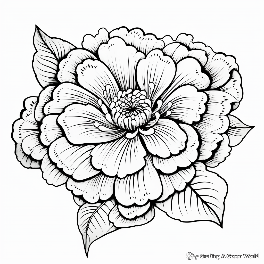 Parts of a flower coloring pages