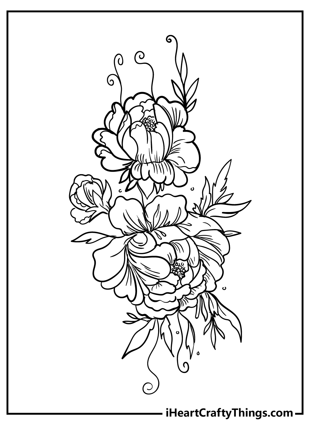 Flower coloring pages free printables