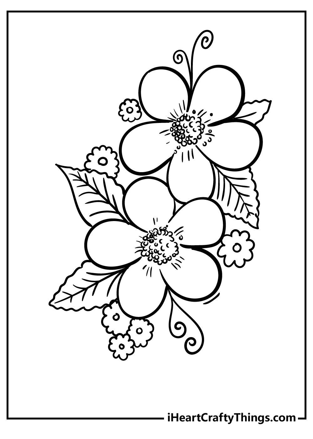 Flower coloring pages free printables