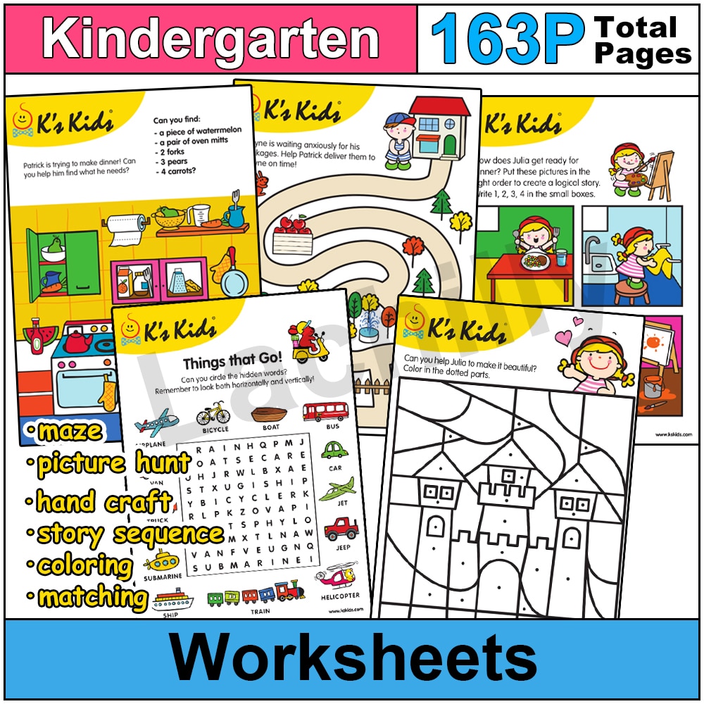 Pages toddler fun exercise word kindergarten workbook