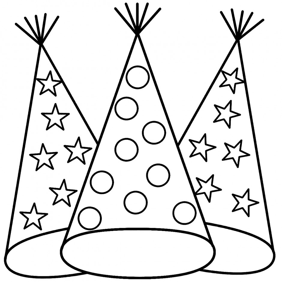 Hat coloring pages