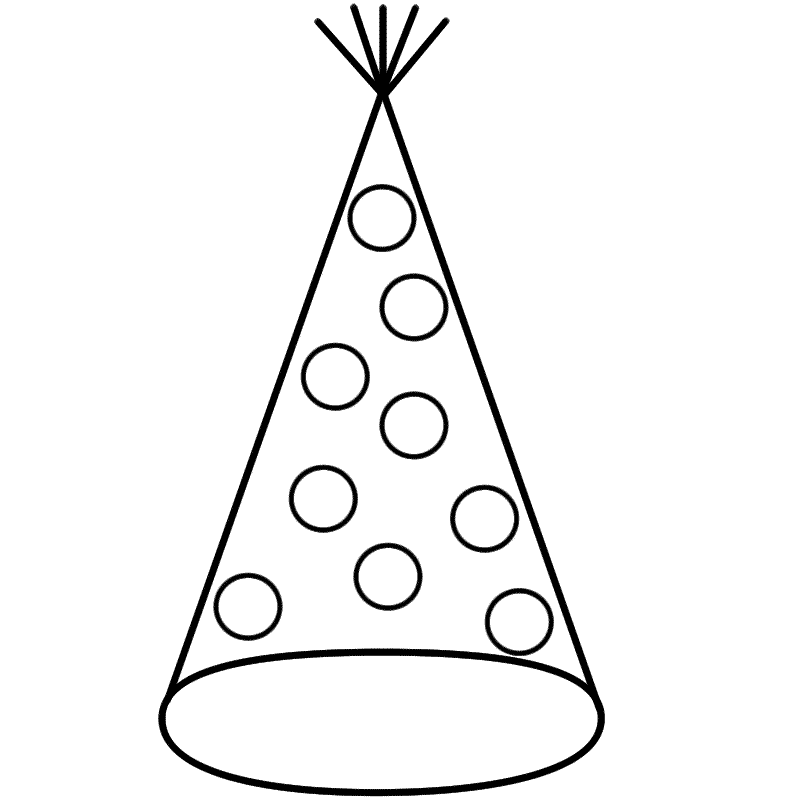 Party hat with dots