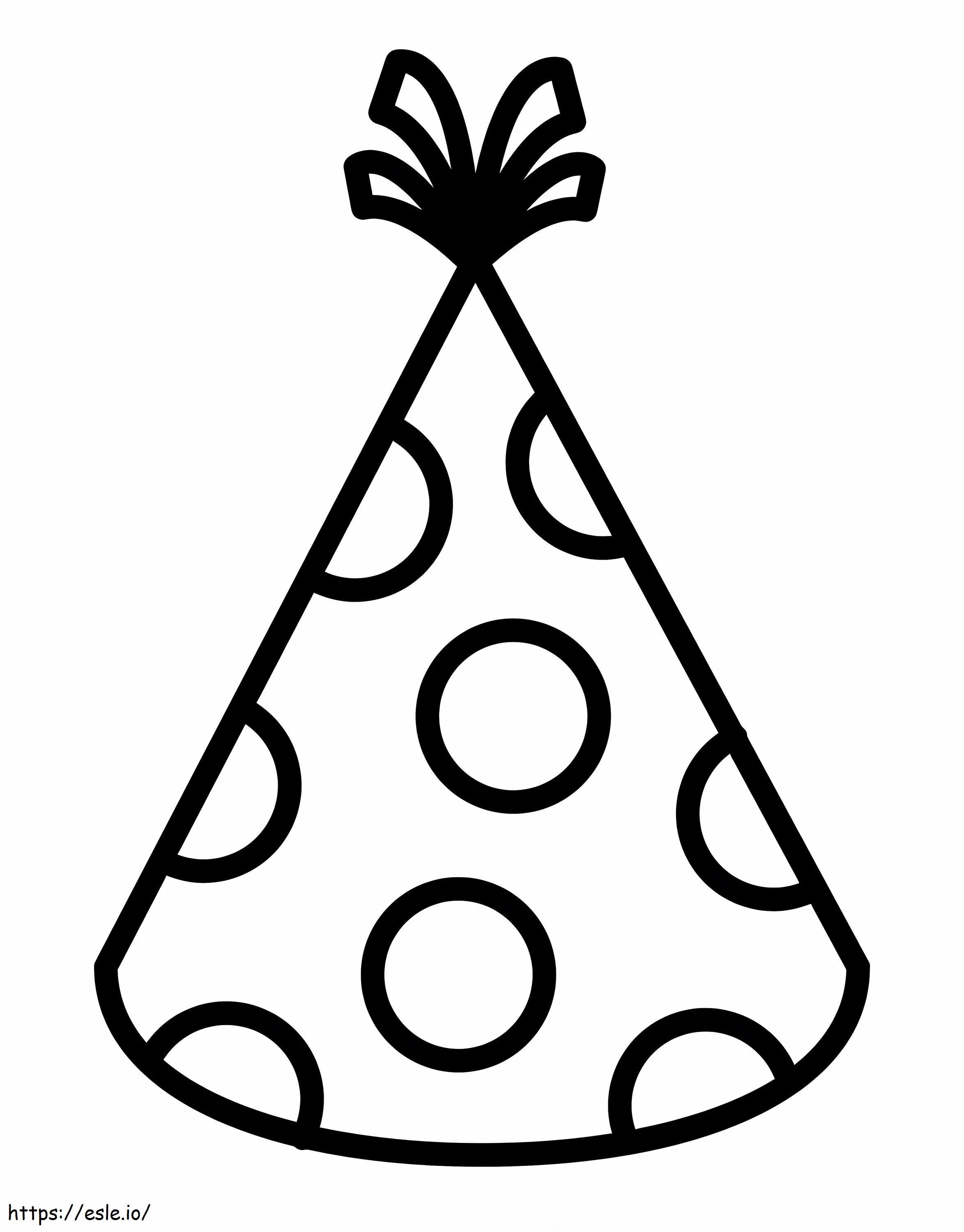 Birthday hat coloring page