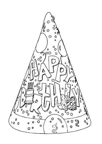 Happy birthday colouring pages for spreading birthday cheer