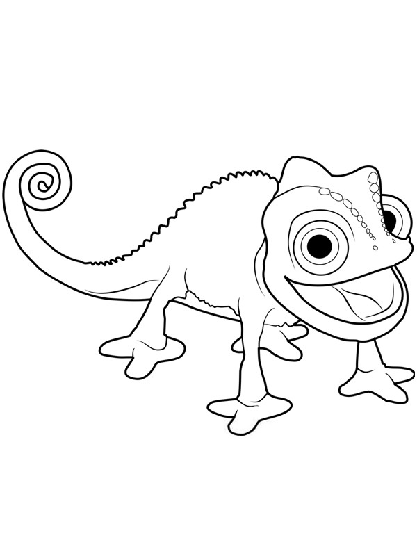 Chameleon pascal coloring page