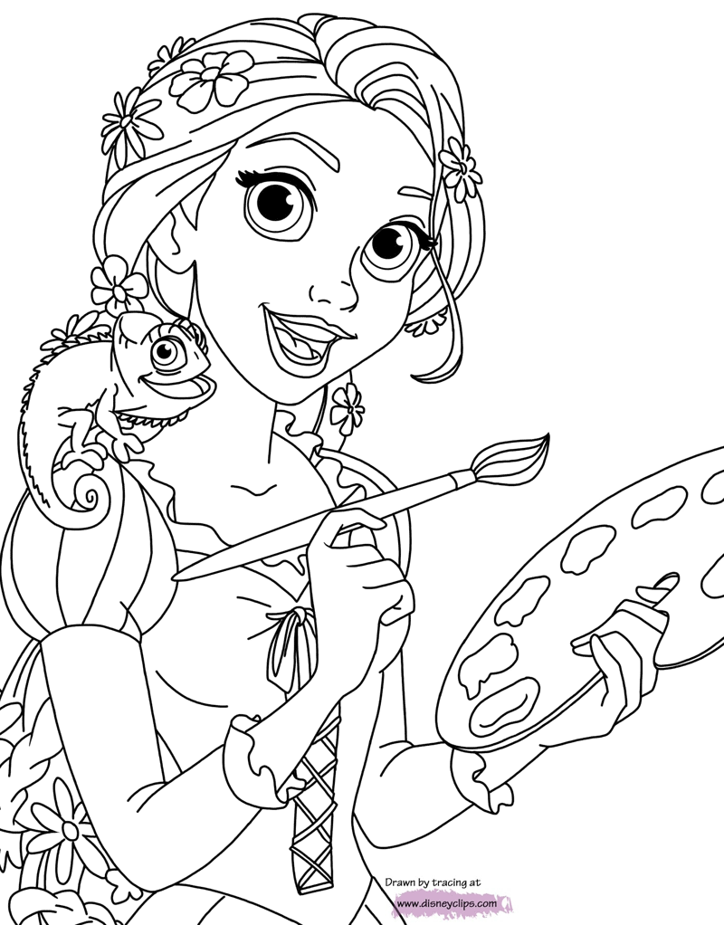 Printable tangled coloring pages