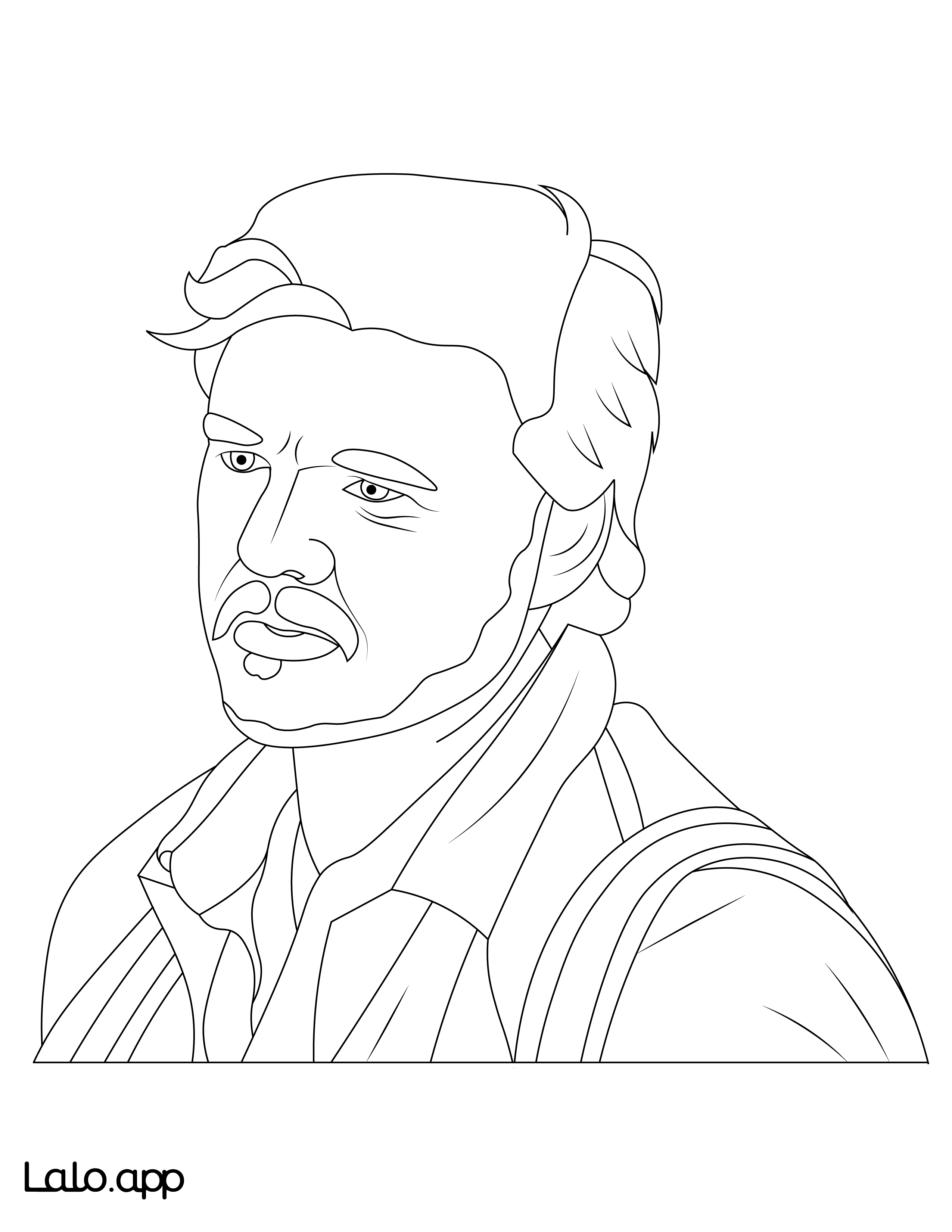 Pedro pascal free printable coloring sheets