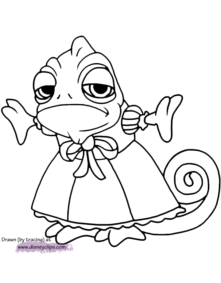 Disney tangled pascal coloring pages â coloring for every day rapunzel pa colorir rapunzel desenho desenhos lindos pa colorir