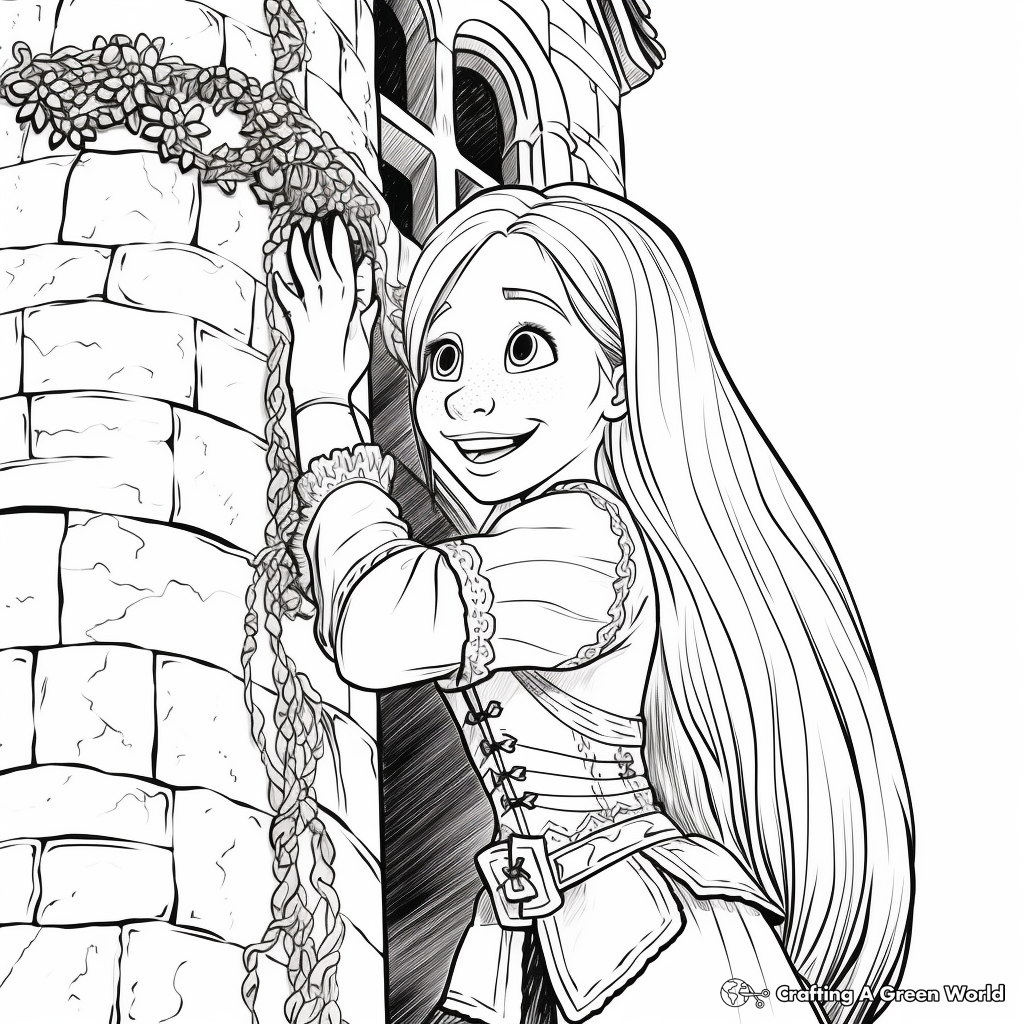 Rapunzel coloring pages