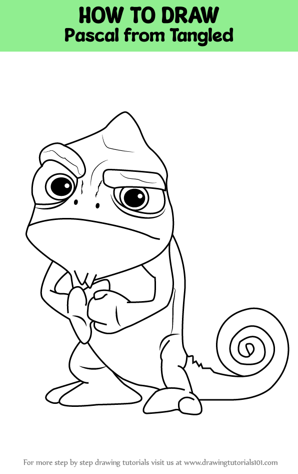 How to draw pascal from tangled tangled step by step