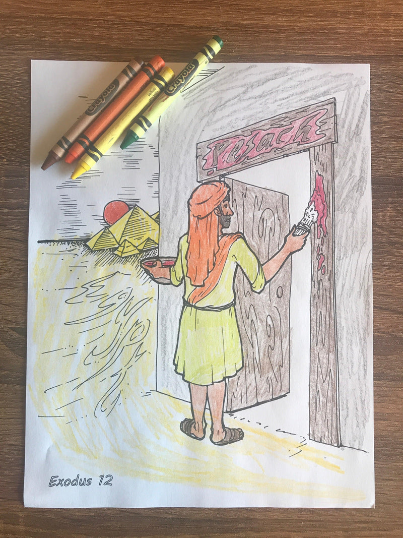 Passover bible coloring page