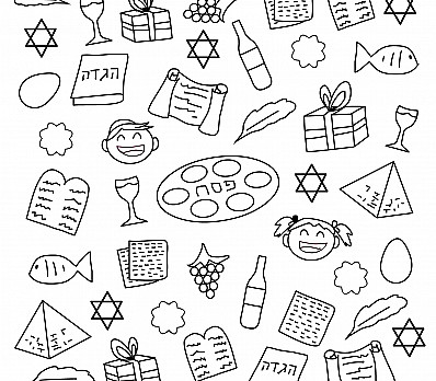 Pesach coloring page passover haggadah by