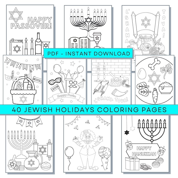 Jewish holiday coloring pages purim coloring pages hanukah coloring pages passover coloring pages rosh hashanna coloring pages