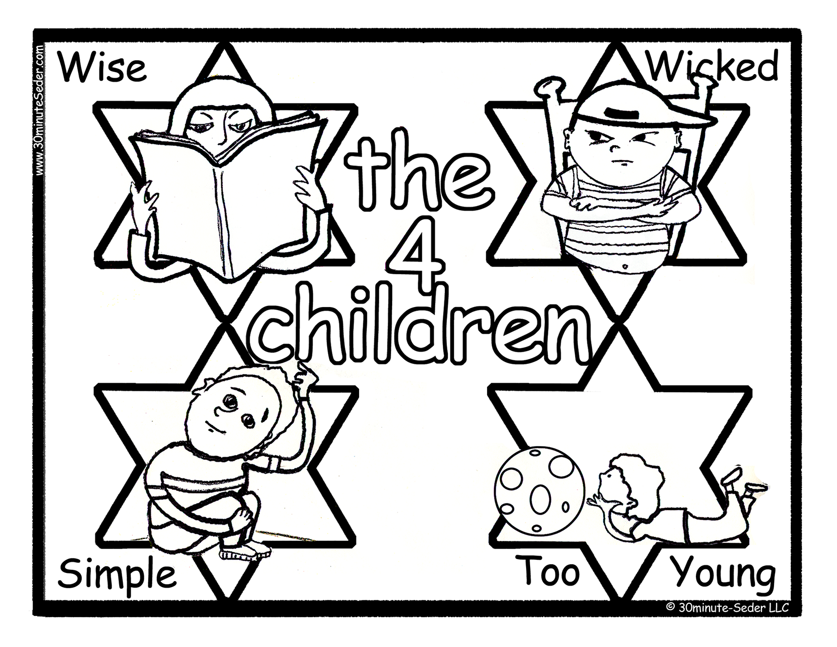 Passover coloring pages pdf download â minute seder