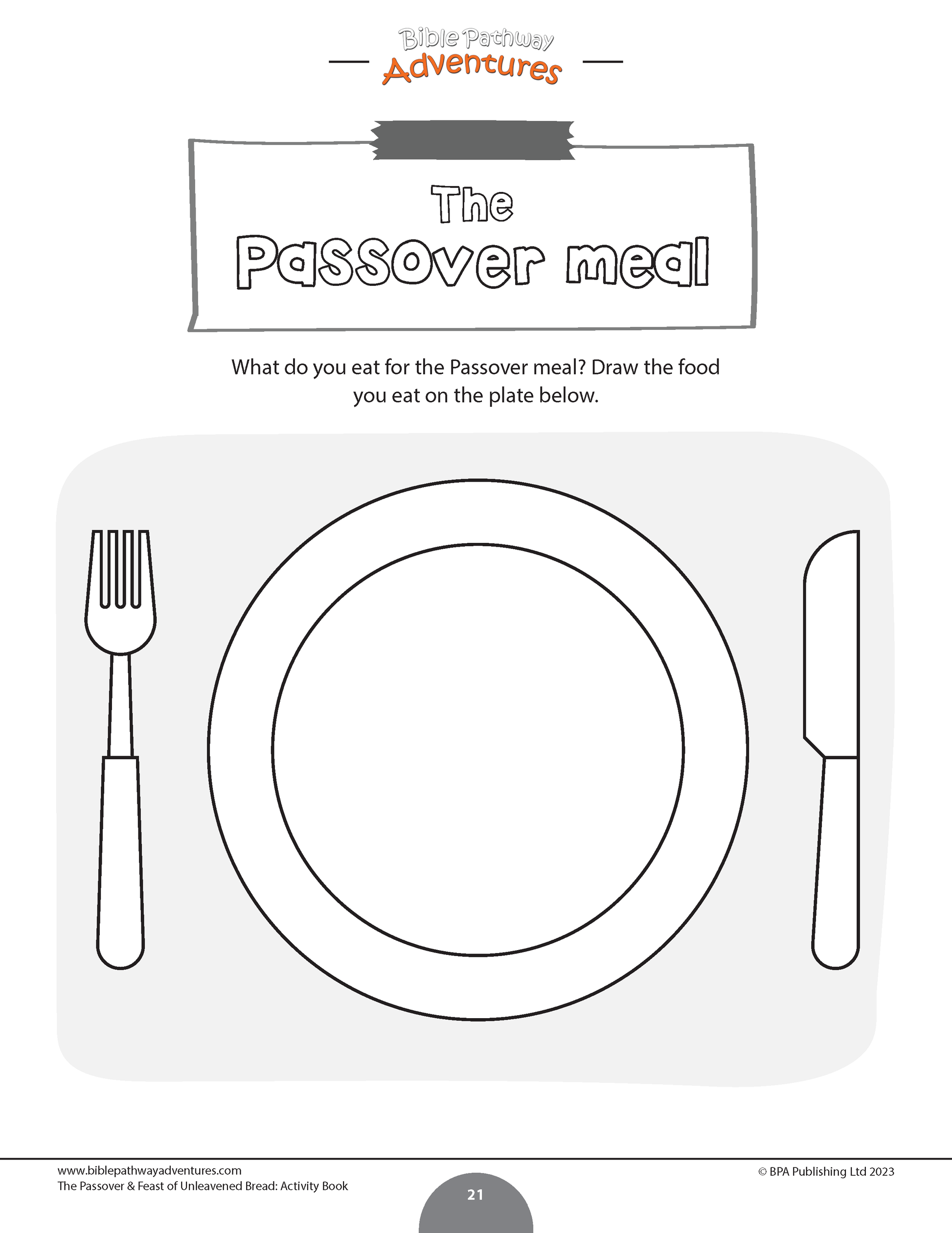 Passover feast of unleavened bread activity book pdf â bible pathway adventures