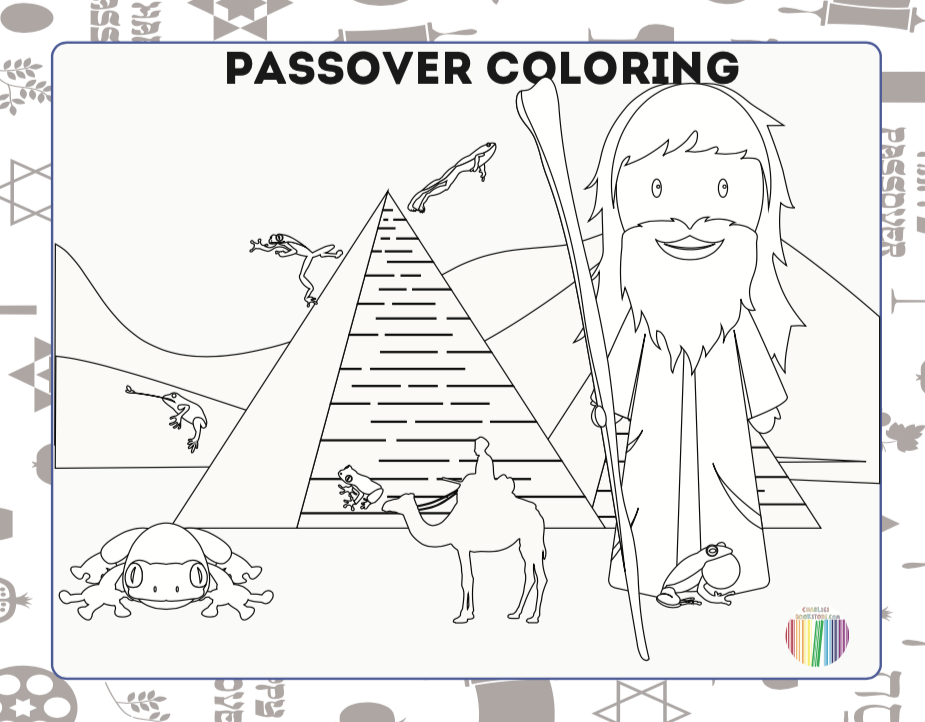 Passover coloring sheet â charlies bookstore