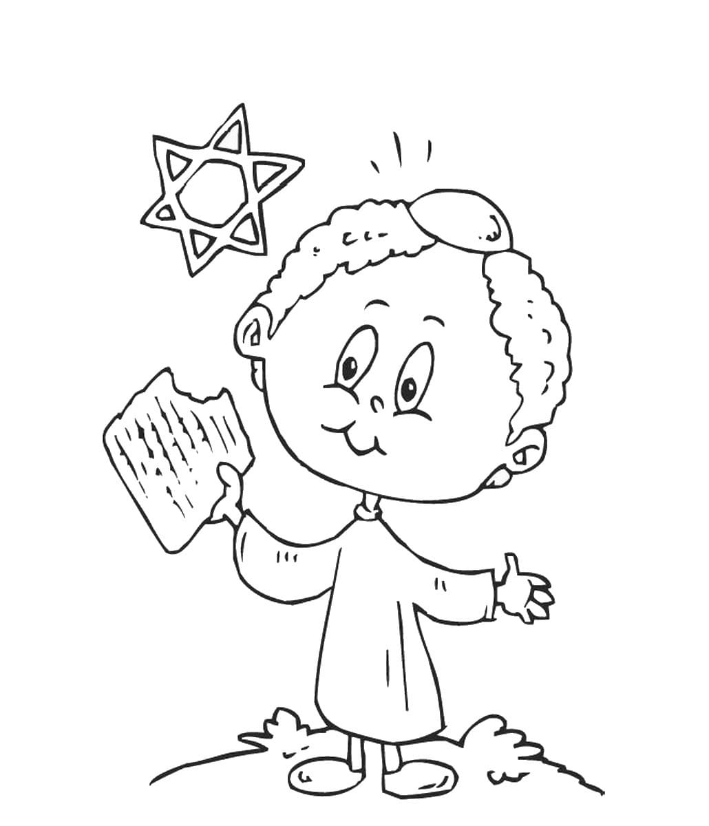 Passover poster coloring page