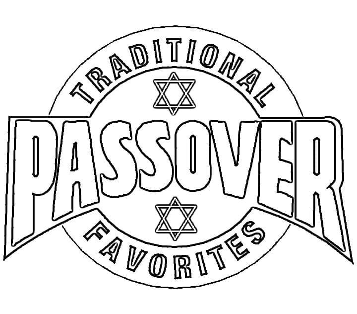 Passover poster coloring page