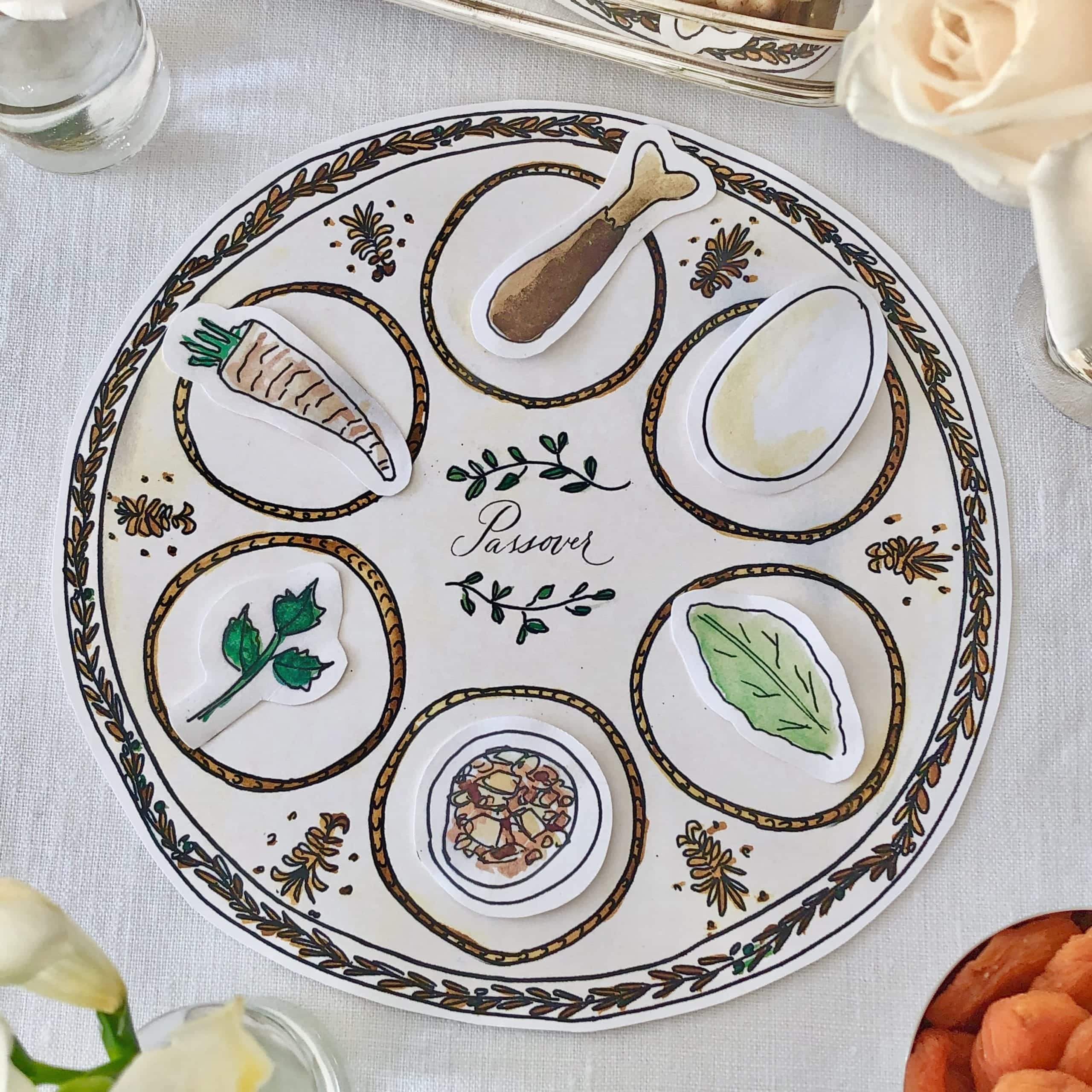 Printable passover seder plate