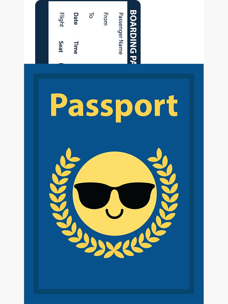 Passport emoji magnet for sale by hippoemo