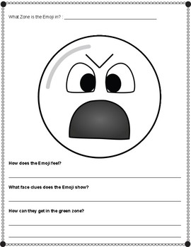 Emoji self regulation coloring sheets