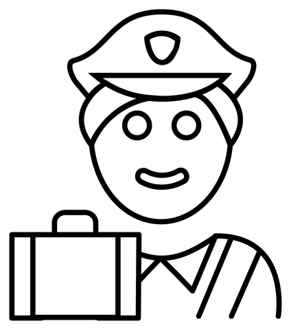 Customs emoji coloring page free printable coloring pages