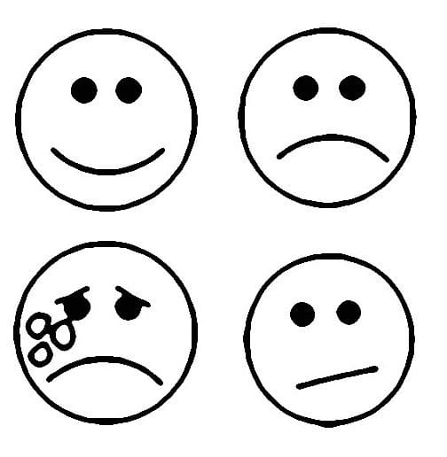 Zones of regulation emoji coloring page