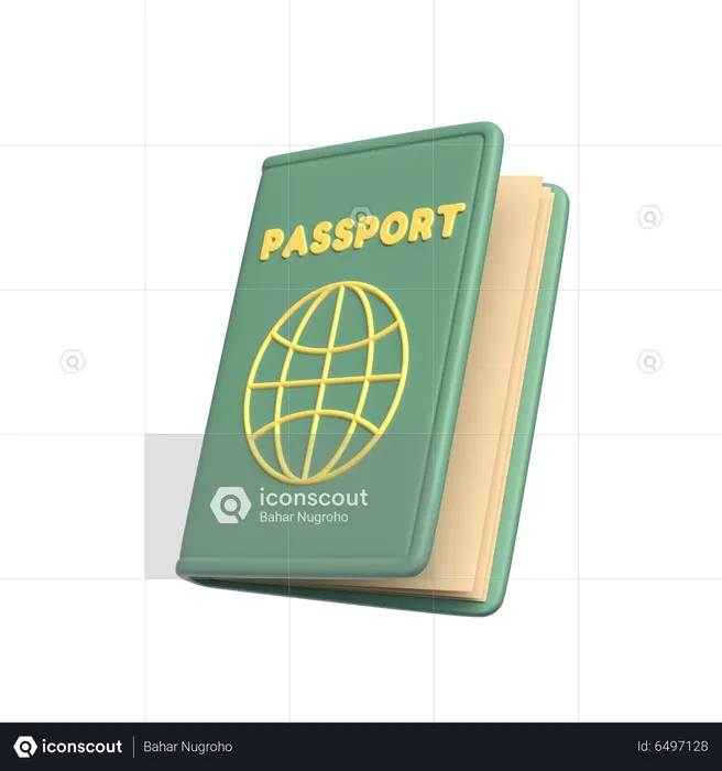 Passport d icon download in png obj or blend format