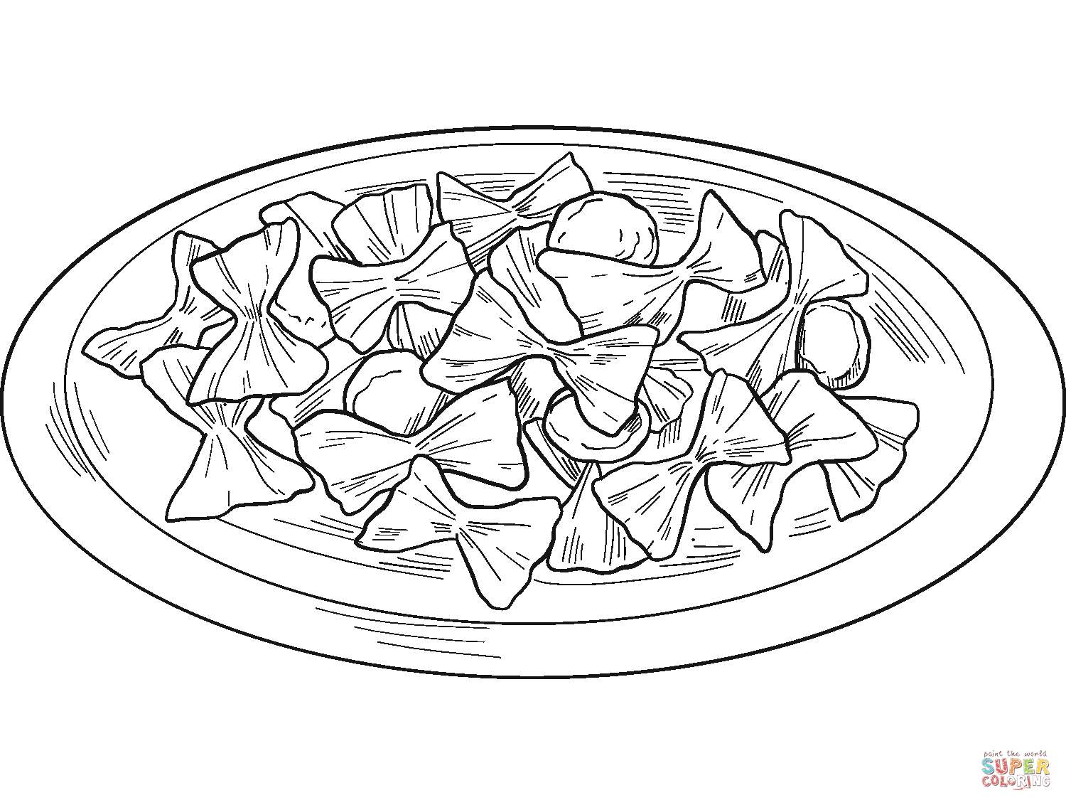 Pasta coloring page free printable coloring pages