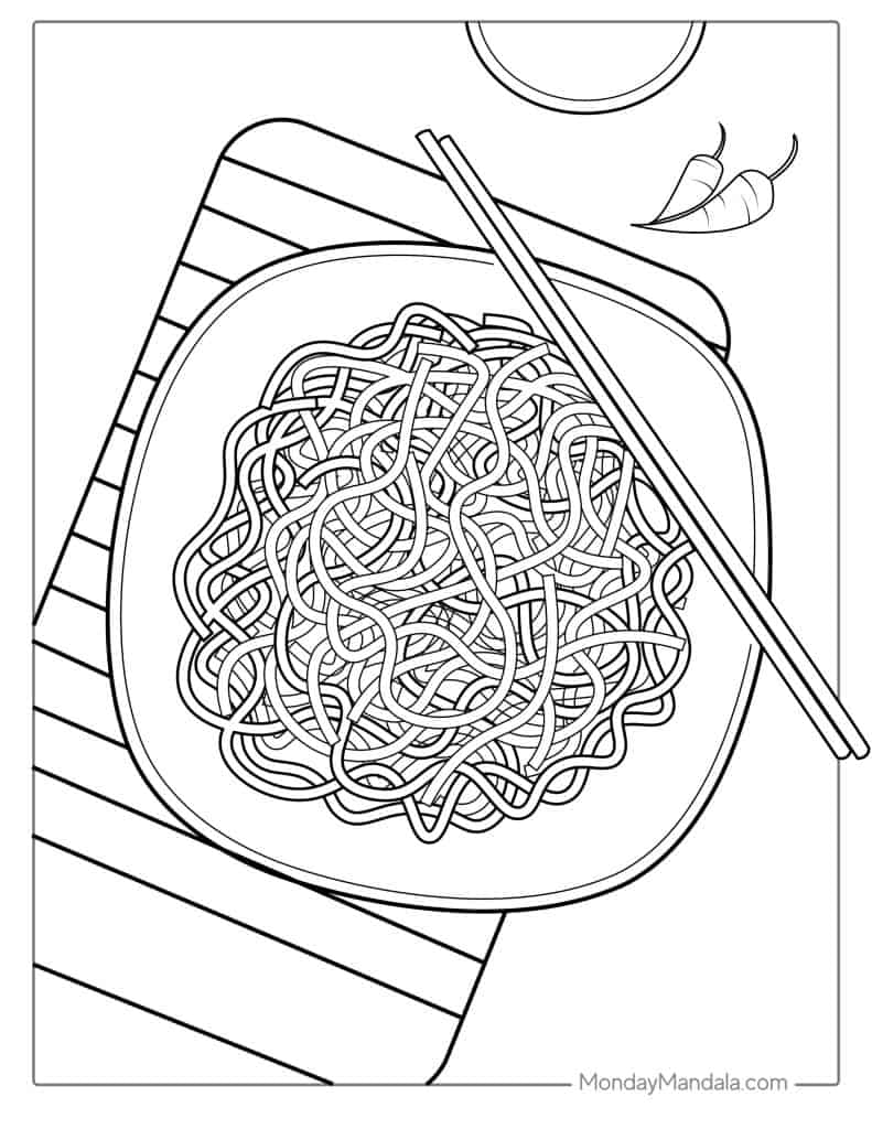 Food coloring pages free pdf printables