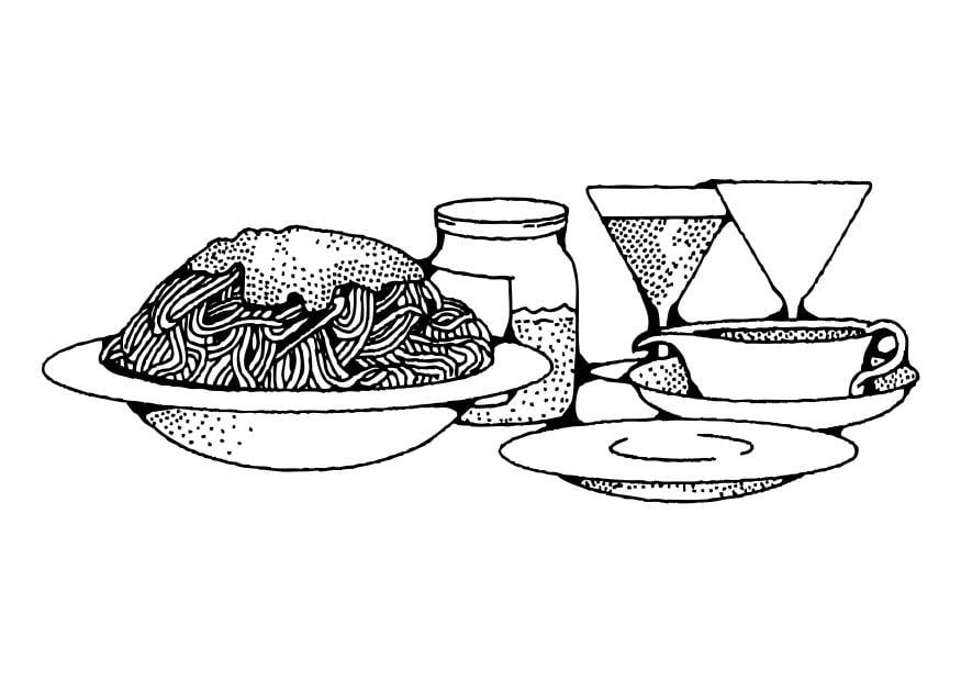 Coloring page spaghetti