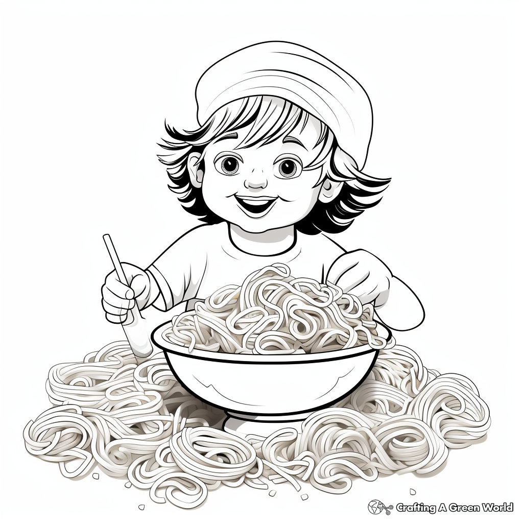 Noodle coloring pages