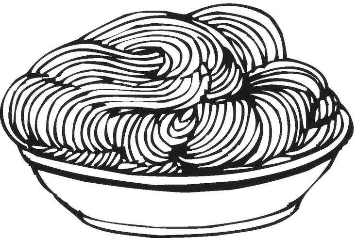 Pasta coloring pages