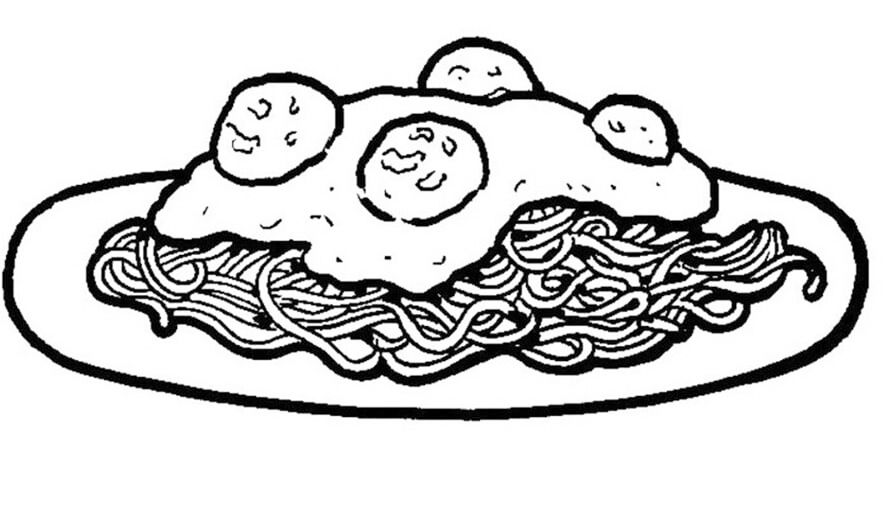 Pasta coloring pages