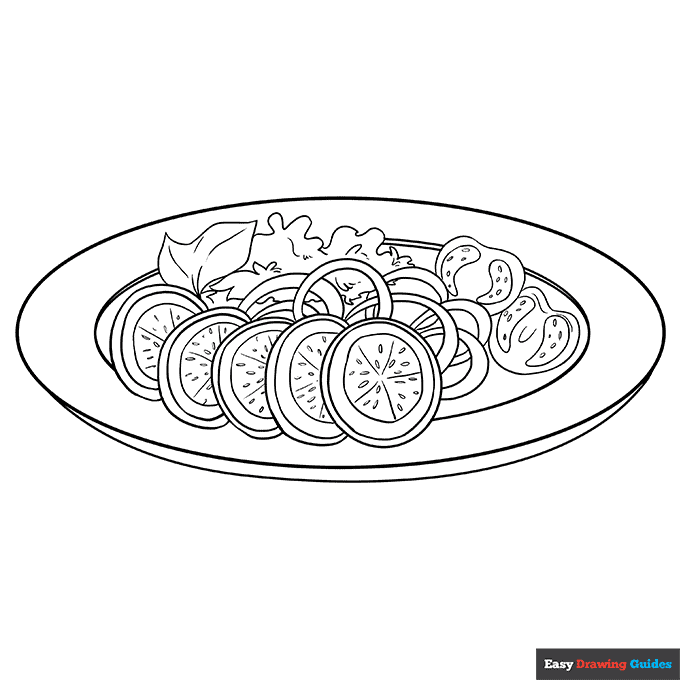 Free printable food coloring pages for kids