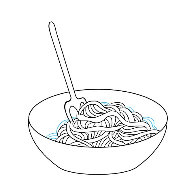 How to draw spaghetti