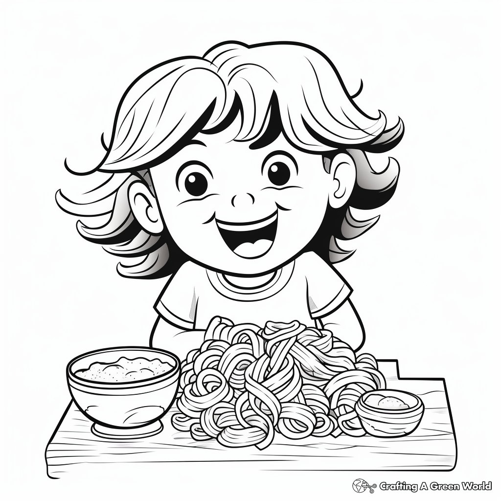 Noodle coloring pages