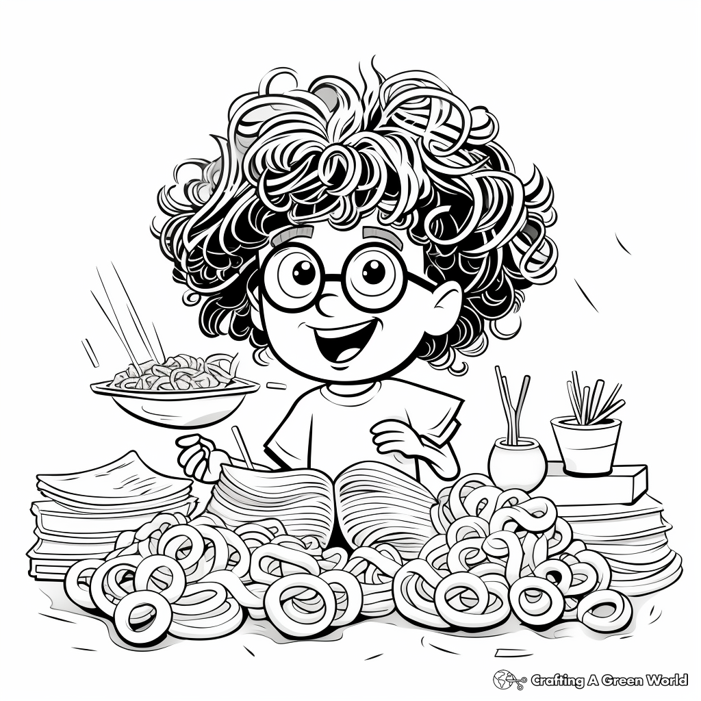 Noodle coloring pages