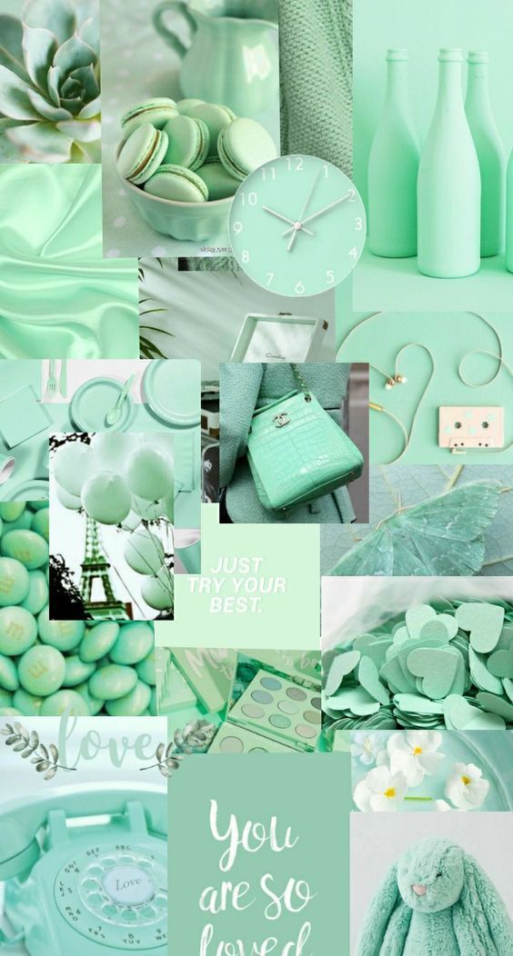 Solid Mint Green Fabric, Wallpaper and Home Decor