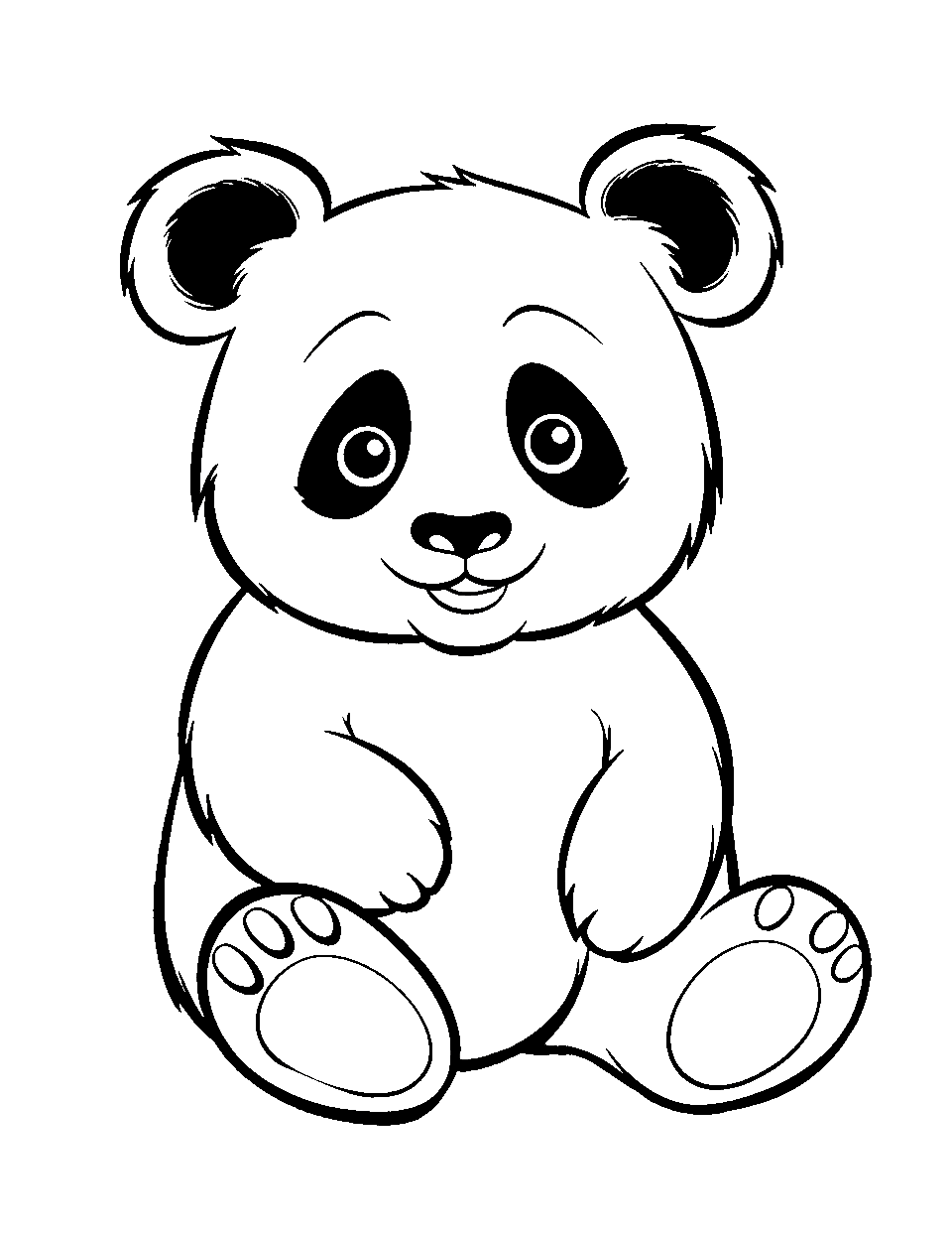 Panda coloring pages free printable sheets